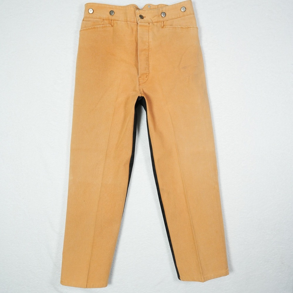 WahMaker Men's Tan/Black Suspender-Style Trousers